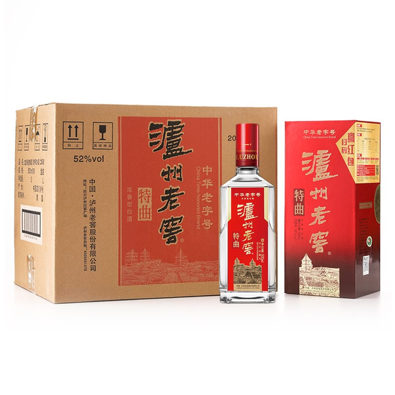 泸州老窖特曲52度浓香型高度白酒新老包装随机发500ml6瓶
