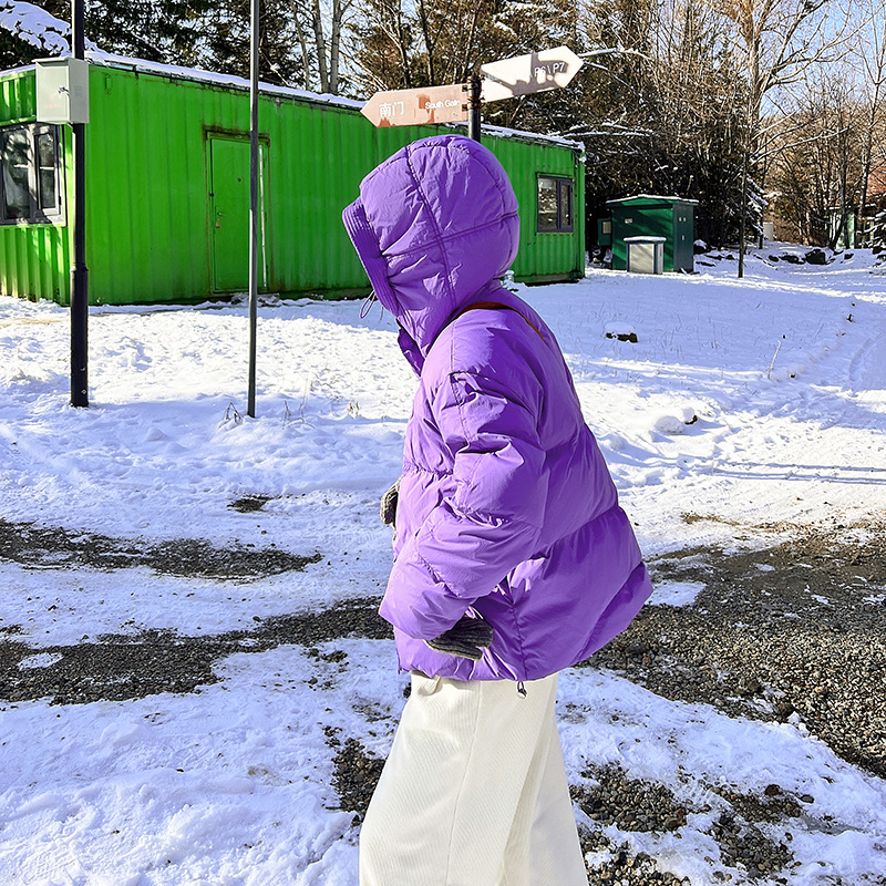 羽绒棉衣棉服女外套2023年秋冬季新款短款面包服港风学生胖MM棉袄高清大图
