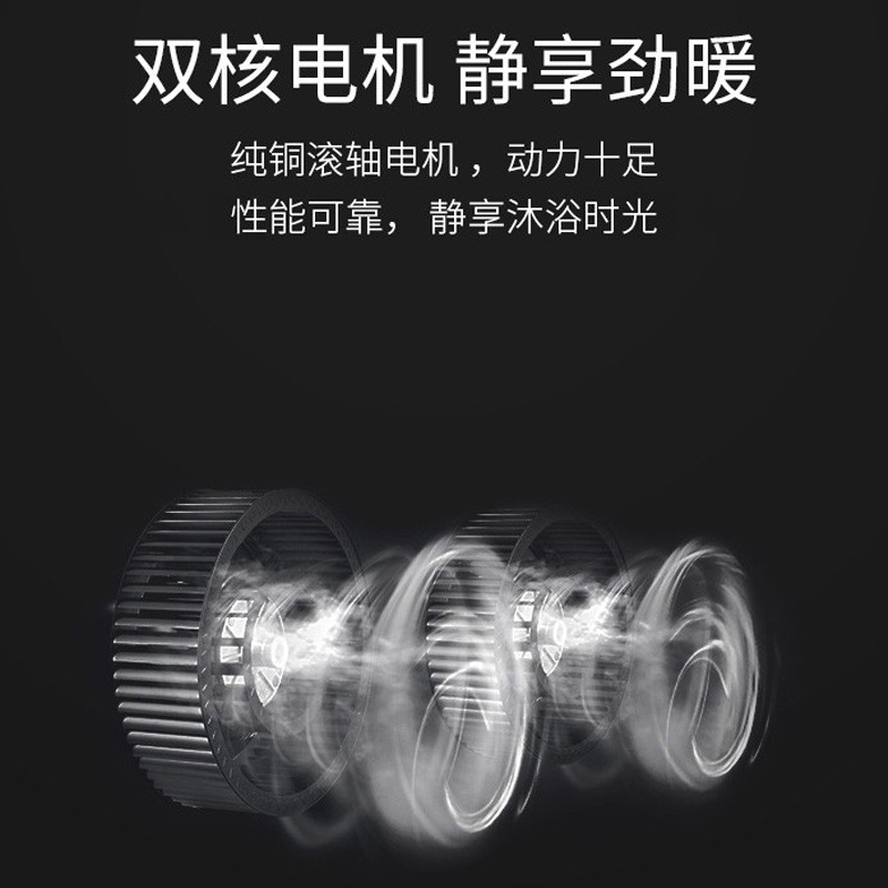 风暖浴霸灯取暖集成吊顶 [2400W]双核 4合一 琴键开关 适用6平方米高清大图