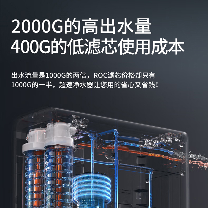 比弗丽龙头加热直饮一体机2000G出水量厨下即热直饮机UV杀菌反渗透过滤器BFL-E-408R(不含安装费)