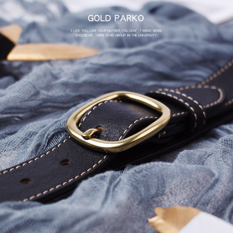 盛世尼曼女士皮带女牛仔裤带ins风时尚腰带简约百搭网红同款韩国黑色