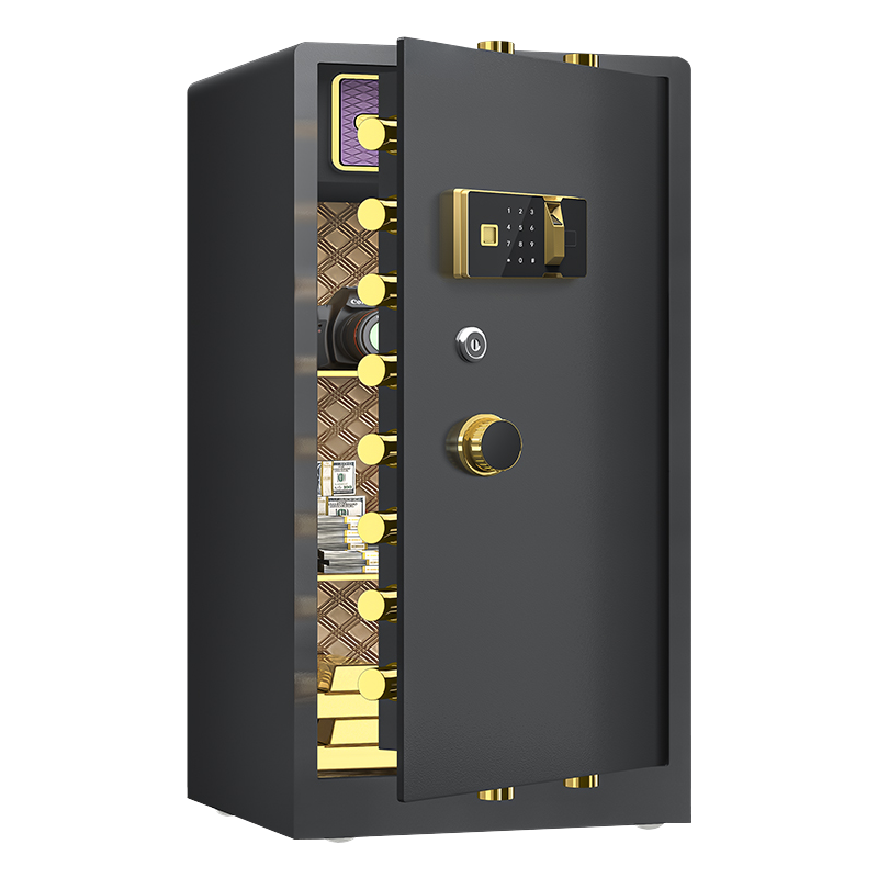 臻远ZY-NW-BXGS-67全钢实心保险柜办公防盗保险箱 高150cm黑色指纹款高清大图