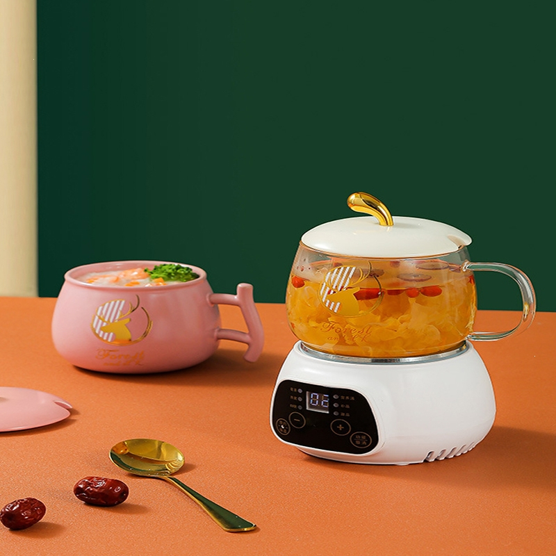 多功能智能电热杯古达迷你煎药壶加热水杯家用宿舍陶瓷煮粥花茶养生壶