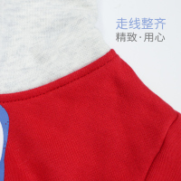 安笛贝乐童儿童通用男女童春季秋季红色连帽纯棉毛圈卫衣中小童上衣外套80-120cm