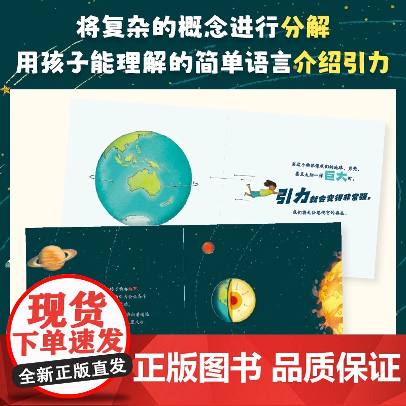 哎哟苹果掉下来了适合3-6岁幼儿关于物理认知绘本牛顿故事趣味探索科学启蒙物理认知牛顿故事重力实验全新正版绘本电子工业出版高清大图