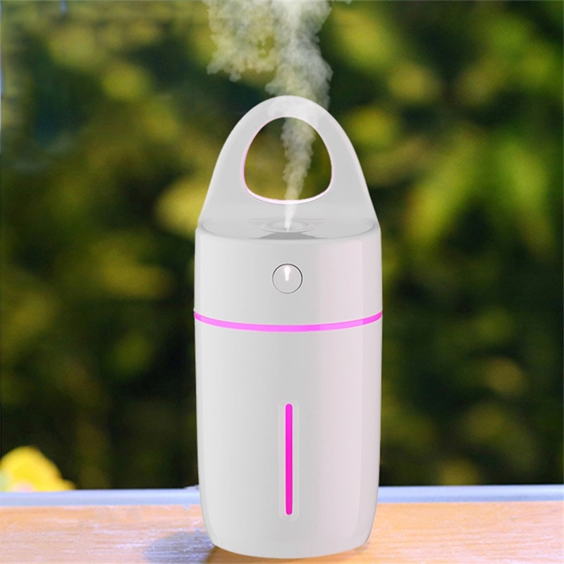 ESCASE 空气加湿器 ES-HF-03 微喷雾 静音迷你 七彩夜灯 办公室卧室车载USB 智能杯补水器补水仪 粉色
