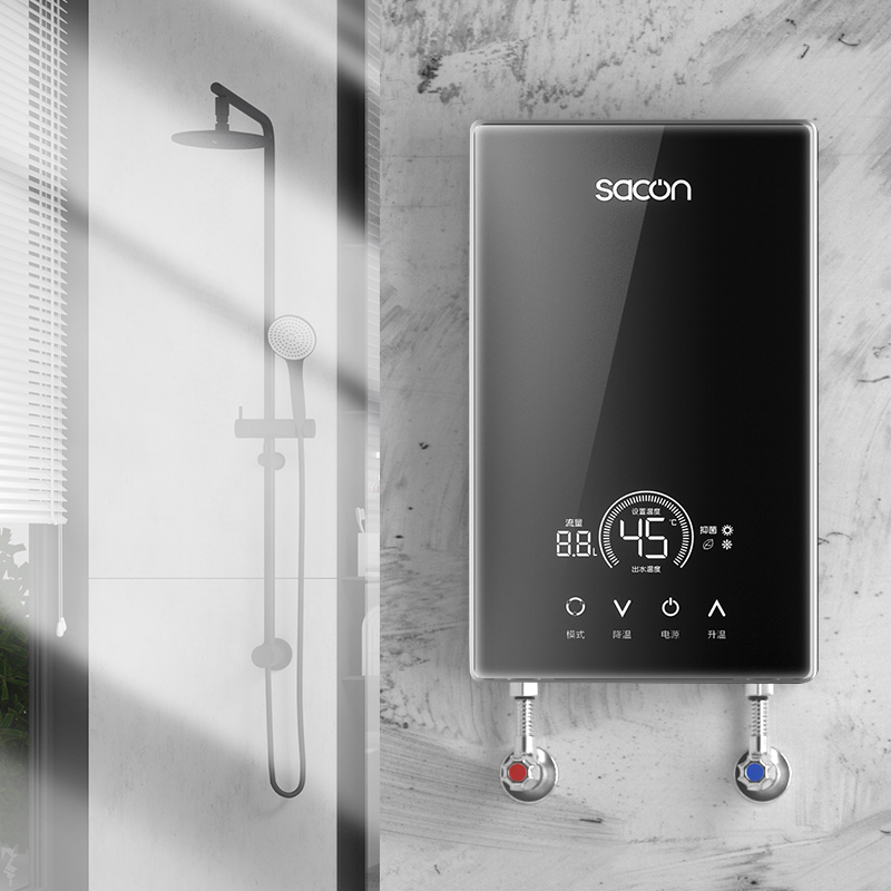 帅康(sacon)即热式电热水器速热家用出租房卫生间小型电淋浴器非储水式超薄恒温壁挂小厨宝过水热直热洗澡机SK-RD85高清大图