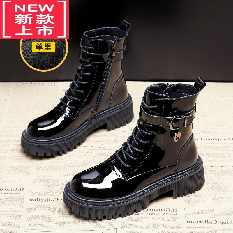 可莉允女童靴子2022秋冬新款儿童马丁靴中大童加绒加厚短靴女童鞋子冬款