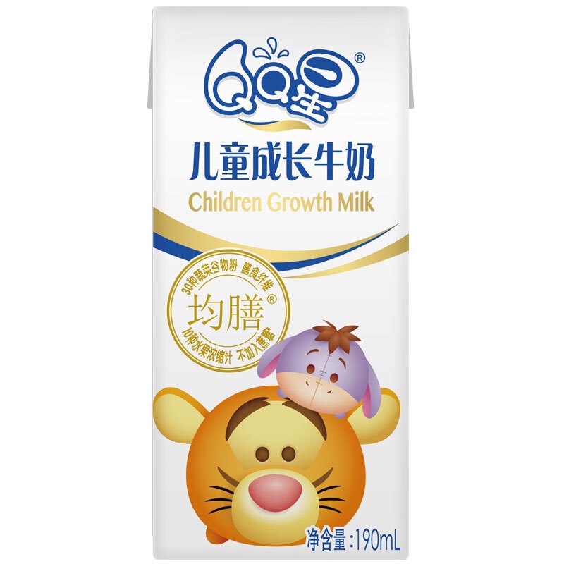 （厂家直营店）伊利 QQ星儿童成长牛奶-均膳儿童营养礼盒装190ml*15盒-（新老包装随机货）客户