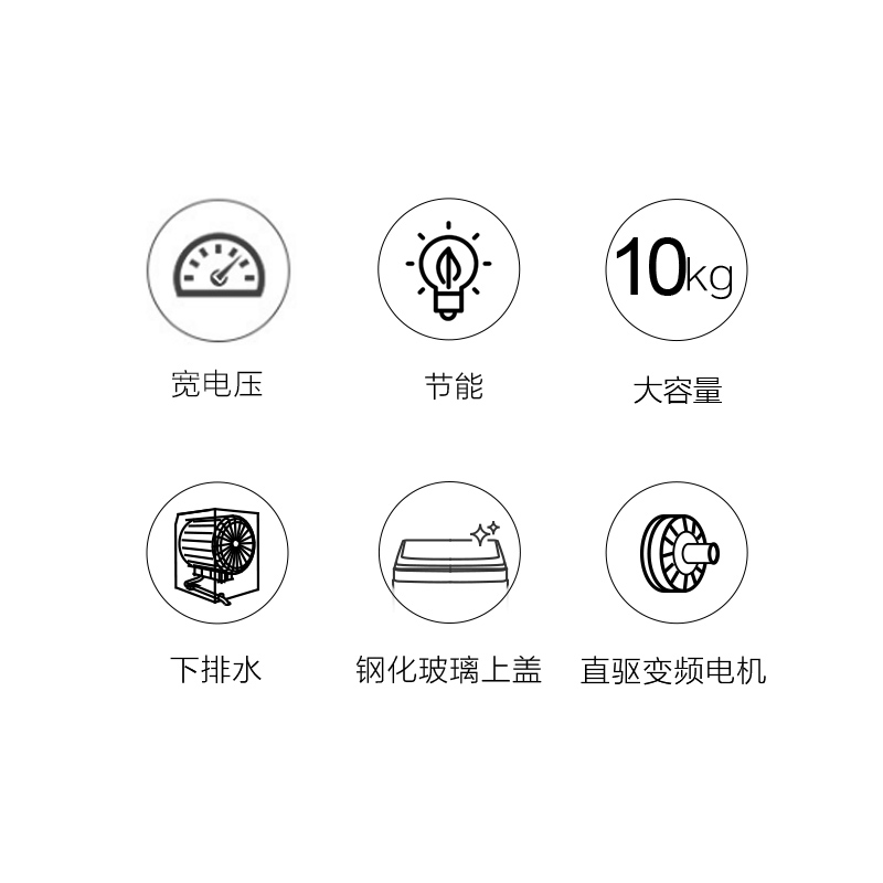 海尔(Haier)XQB100-BF959XU1 10公斤 大容量全自动家用波轮洗衣机 直驱变频 幂动力系列 1级能效高清大图
