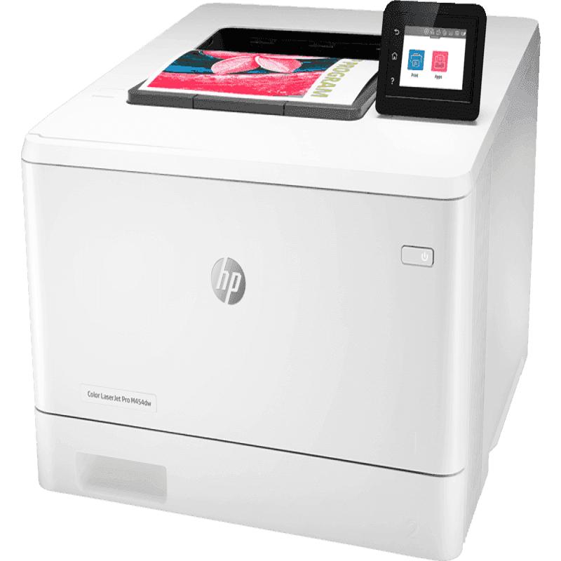 惠普(HP)LaserJet ProM454dw彩色打印 液晶屏 (自动双面打印 无线连接)