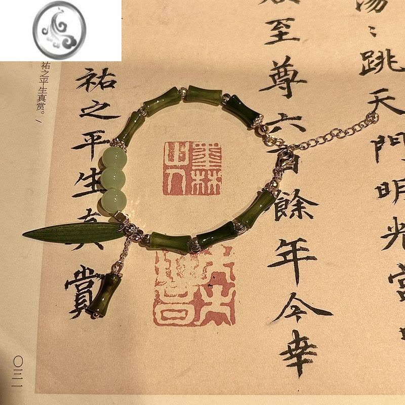 JiMi珍珠新中式竹节串珠手链女生轻奢小众珠子手串2023新款送闺蜜礼物图片