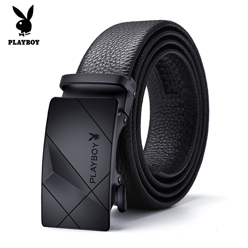 花花公子男士皮带真皮自动扣头层牛皮腰带礼物送爸爸礼盒装商务自高清大图