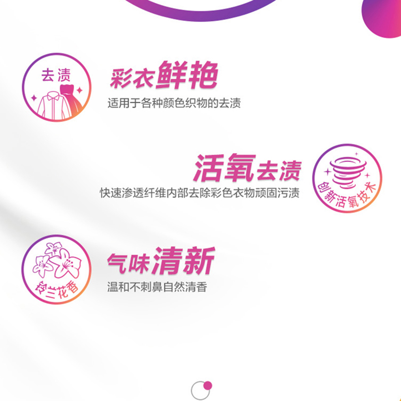 立白彩衣漂渍液600g+多用漂白水600g除菌漂白去污白衣亮白彩衣鲜艳高清大图