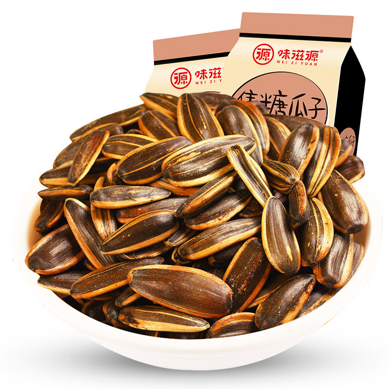 味滋源 焦糖瓜子120g*3袋 葵花籽坚果炒货特产办公室休闲零食品.