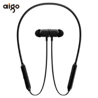 [精选]爱国者(aigo)W03-钢琴黑蓝牙耳机无线运动 双耳项圈式5.0蓝牙耳机挂脖头戴入耳式