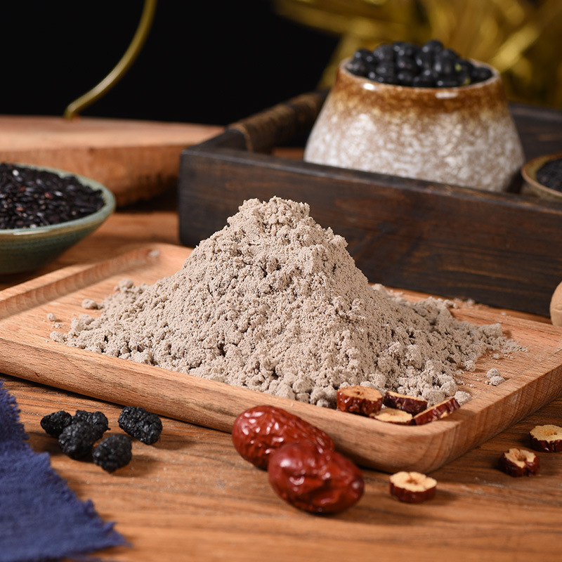 美粥红枣黑芝麻桑葚黑豆粉500g罐芝麻糊黑芝麻粉黑豆粉即食代餐粉