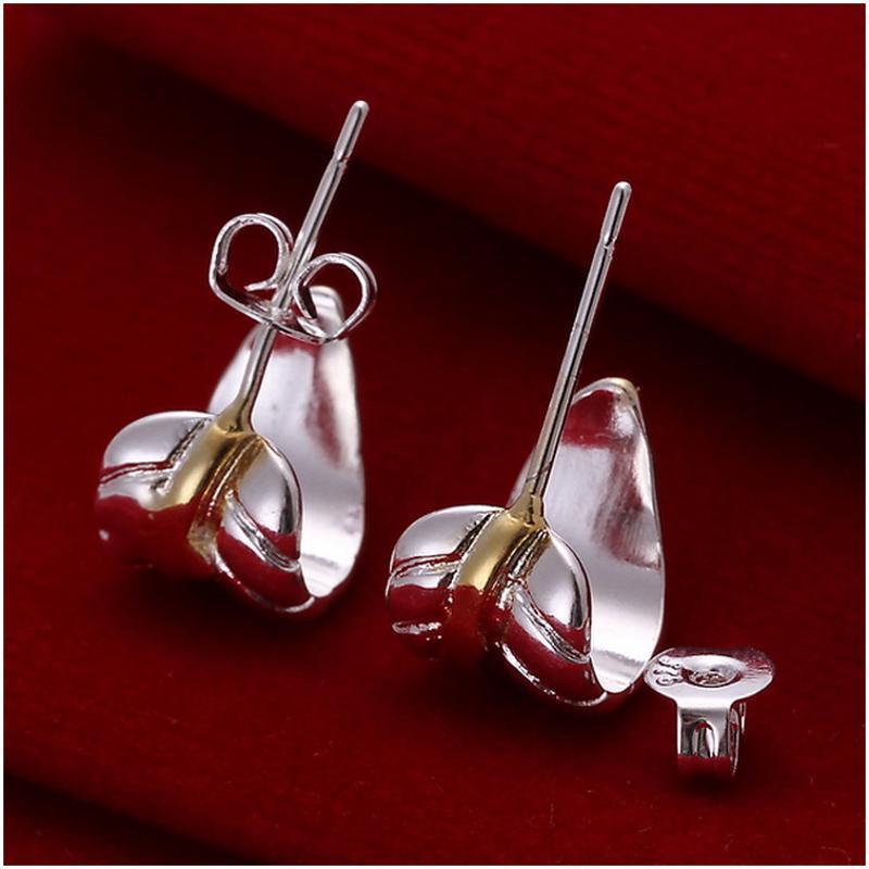 E039 Women silver plated earring 镀925纯银耳环时尚创意耳钉女