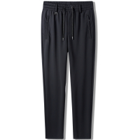 柔软质感卫裤男春秋宽松系皮带运动裤男春季中年男士休闲裤子132