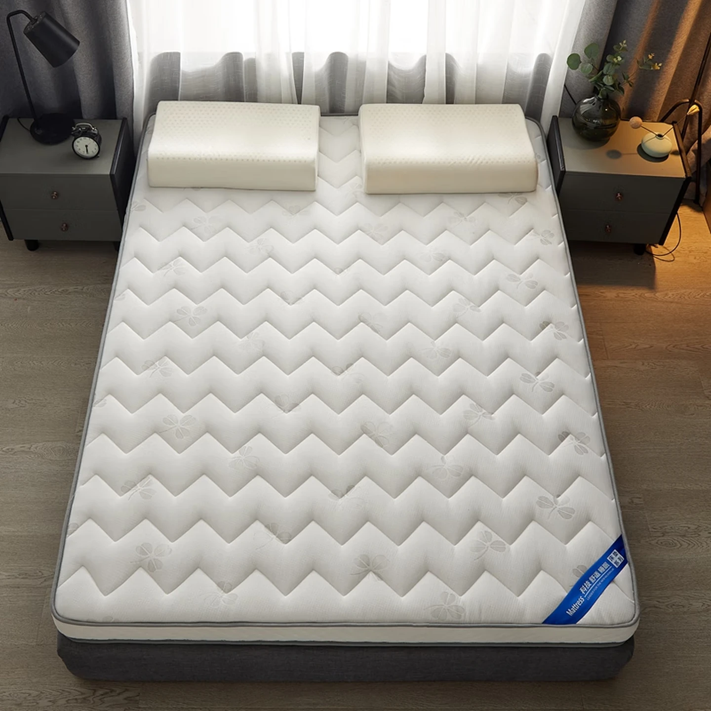 水星家纺单人DH流光溢彩印花床垫 90cm×195cm 123219高清大图