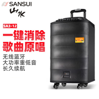 山水(SANSUI)SA3-12 广场舞音响 蓝牙拉杆音箱户外便携式音响 大功率带无线麦克风扩音器