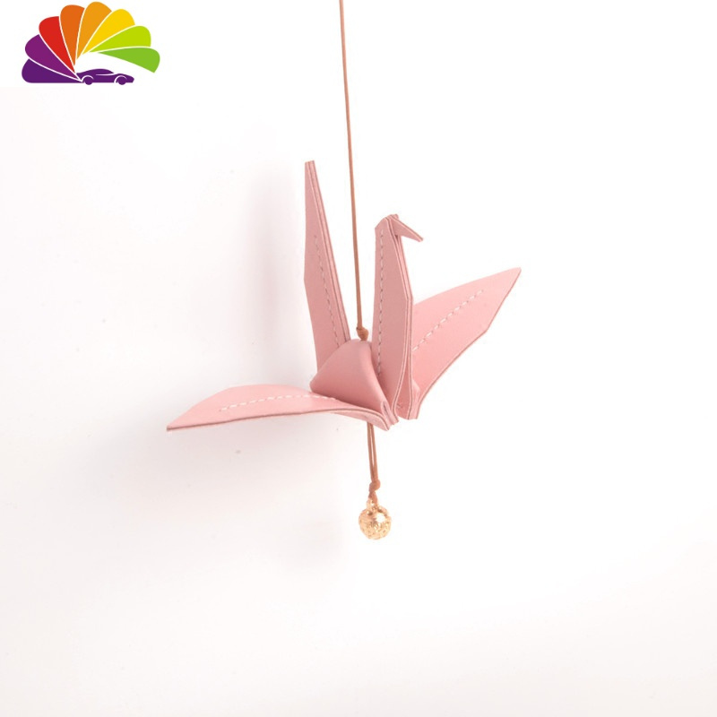 舒适主义千纸鹤皮车挂网红汽车挂件创意汽车后视镜挂饰车吊坠福牌单买