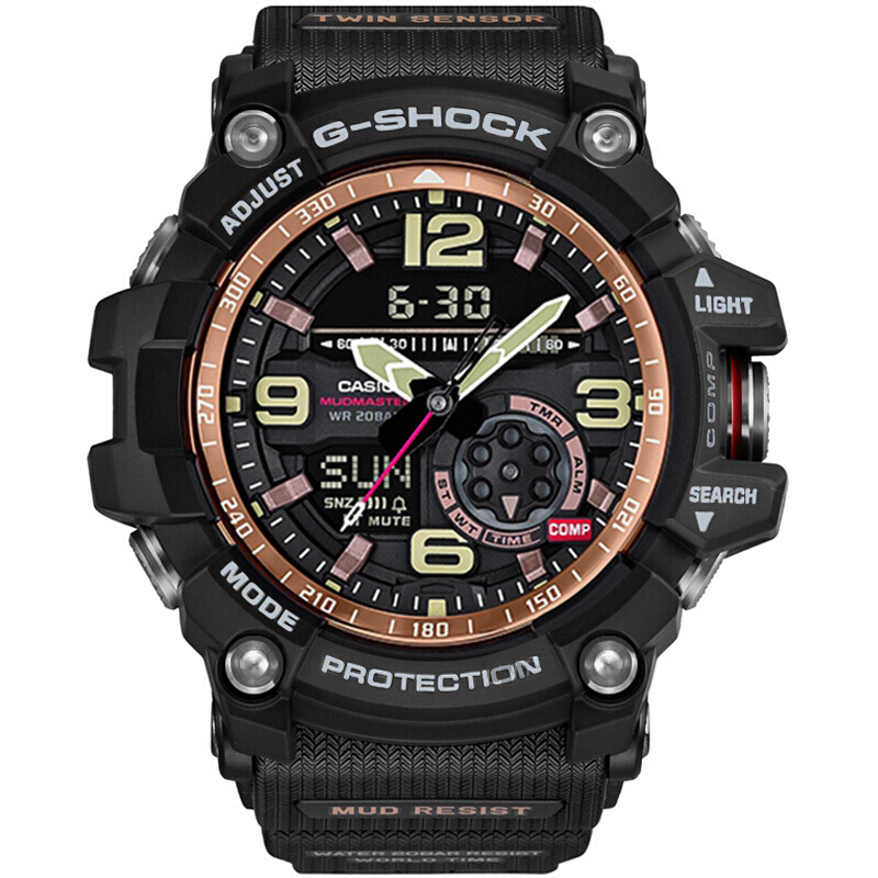 卡西欧(CASIO)手表 G-SHOCK系列航空飞行防水防震运动男表 GG-1000RG-1A