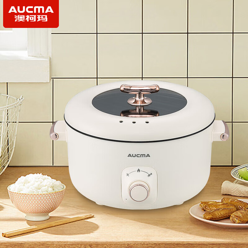 澳柯瑪 (AUCMA)AHG-50P2 电煮锅2-3人火锅专用鸳鸯锅 5L 多功能电热锅