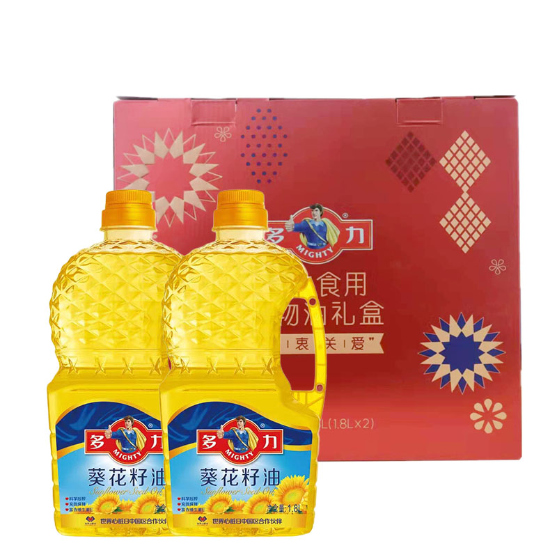 多力葵花籽油1.8L*2礼盒 食用油高清大图