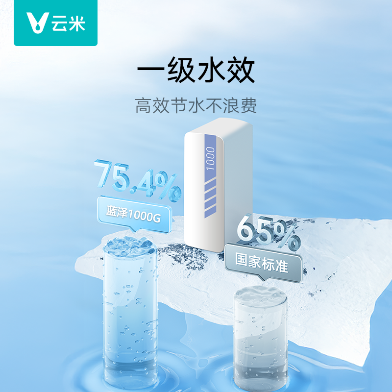 [新鲜0陈水]云米净水器蓝泽1000G厨下直饮小体积净水机RO机新款高清大图
