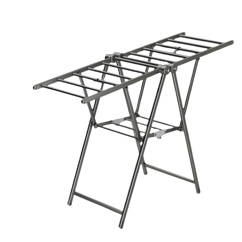珂攸洋落地晾衣架升级灰高清大图