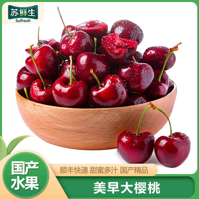 顺丰快递【苏鲜生】大连美早大樱桃 车厘子 JJJJ级 净重1.8斤