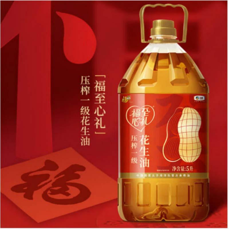 福临门 福至心礼压榨一级花生油 5L 单位:件高清大图