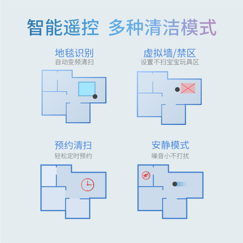 海尔扫地机机器人吸扫拖一体激光导航超声波地毯检测定时预约清扫APP语音控制实时地图JC55