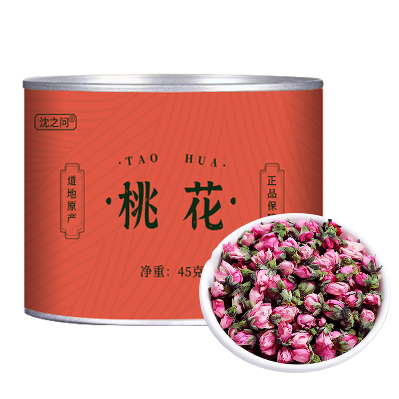 桃花茶桃花水优选新花干桃花泡水养生正品无硫桃花花茶非粉旗舰店 45g