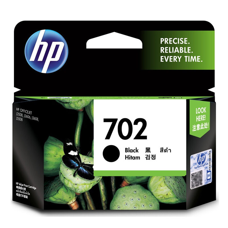 惠普(HP)702 黑色墨盒 CC660AA(适用Officejet J3508 J3606 J3608 J5508)高清大图