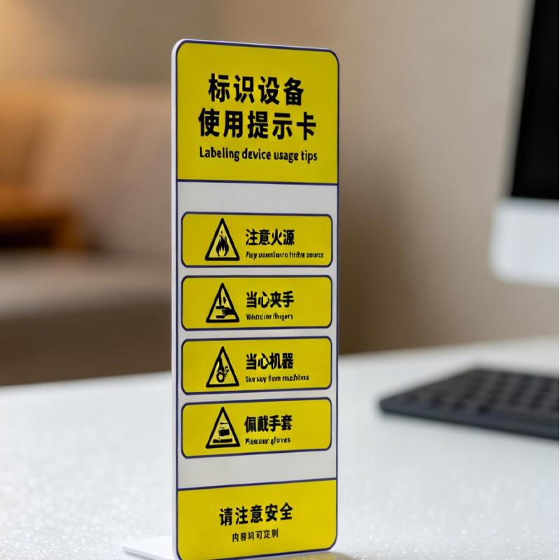 斯赞 标识设备使用提示卡 270*120mm 张高清大图
