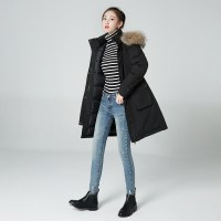 迪欧达冬季羽绒服情侣款中长款2019新款潮流绒韩版加厚冬