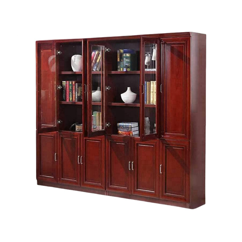 班龙木质书柜六门台