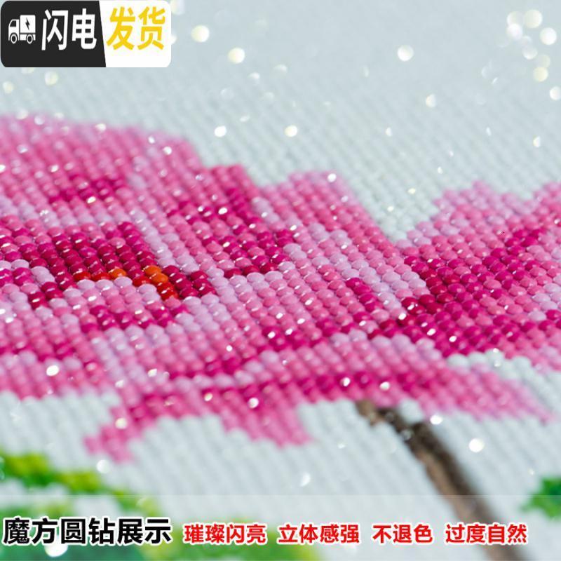 三维工匠异形钻石画2019新款5d花开富贵孔雀点贴钻十字绣客 全贴满钻【200*80厘米】魔方圆钻/异形钻/彩钻/送礼品