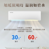 澳柯玛小1匹新能效全直流变频冷暖家用空调挂机 自动清洗独立除湿节能全铜管壁挂式KFR-23GW/BpC315-FY3