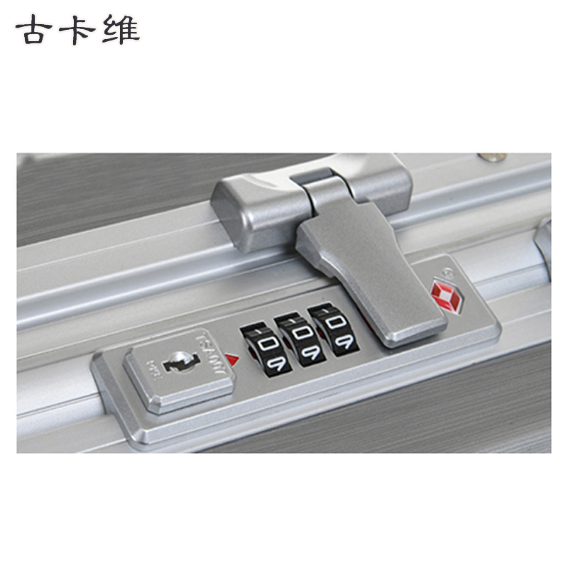 古卡维 行李箱 旅行箱 黄色22寸铝框款6009C高清大图