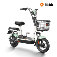 雅迪电动车2020新款铅酸小金果48V电瓶车踏板代步电动自行车 小金果牛油果绿
