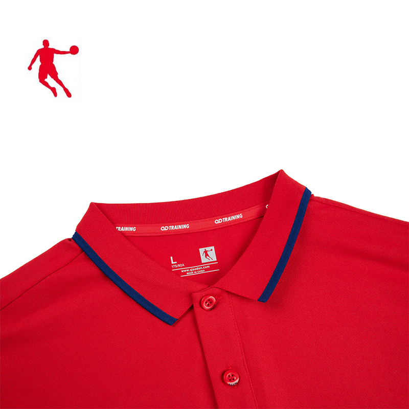 乔丹 运动T恤 针织短袖T恤衫 POIO衫 KTS13201199 男款 件(乔丹白2XL )高清大图