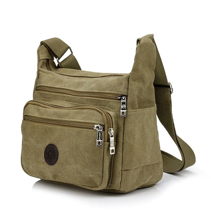 派尼美特帆布包包男士斜挎包男潮流休闲男包小包单肩包男帆布包男小