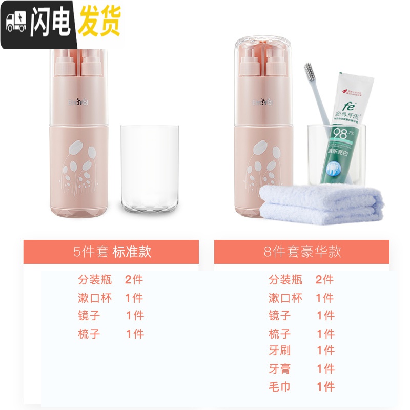 三维工匠旅行洗漱杯洗漱包酒店便携式牙刷盒男女出差旅游套装多功能分装瓶收纳包高清大图