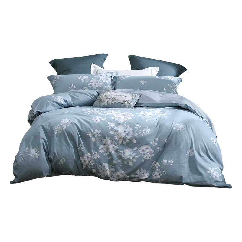 水星家纺全棉印花床上用品四件套花西雅新品