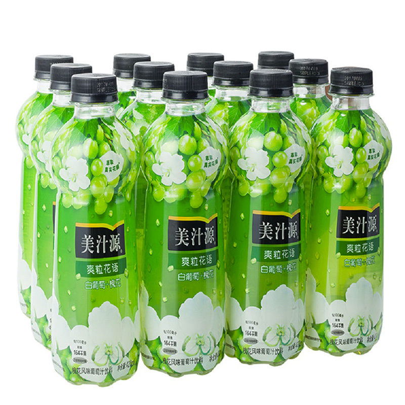 可口可乐美汁源minutemaid爽粒花语槐花风味葡萄汁饮料420ml12瓶pet