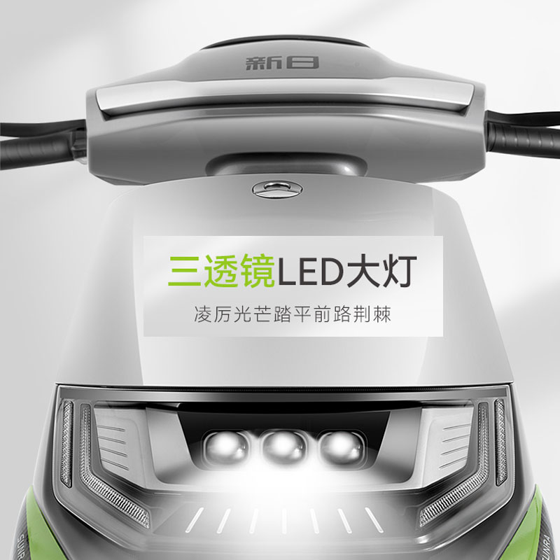 新日 两轮电动摩托车 飞枭 1000W 72V35Ah铅酸 成人通勤高清大图