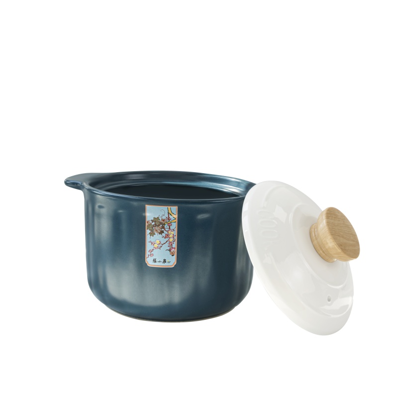 张小泉瓷心蓝韵煲-4.2升C33060100高清大图